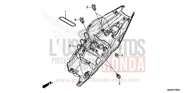 KOTFLUEGEL, HINTEN von Hornet ABS MAT CYNOS GRAY METALLIC (NH312) von 2013
